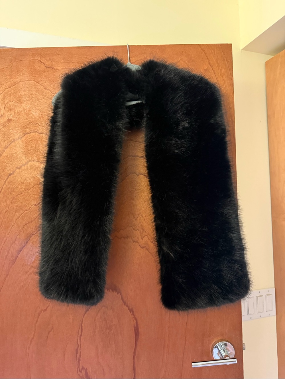 Azazie Black Faux Fur Stole Wrap